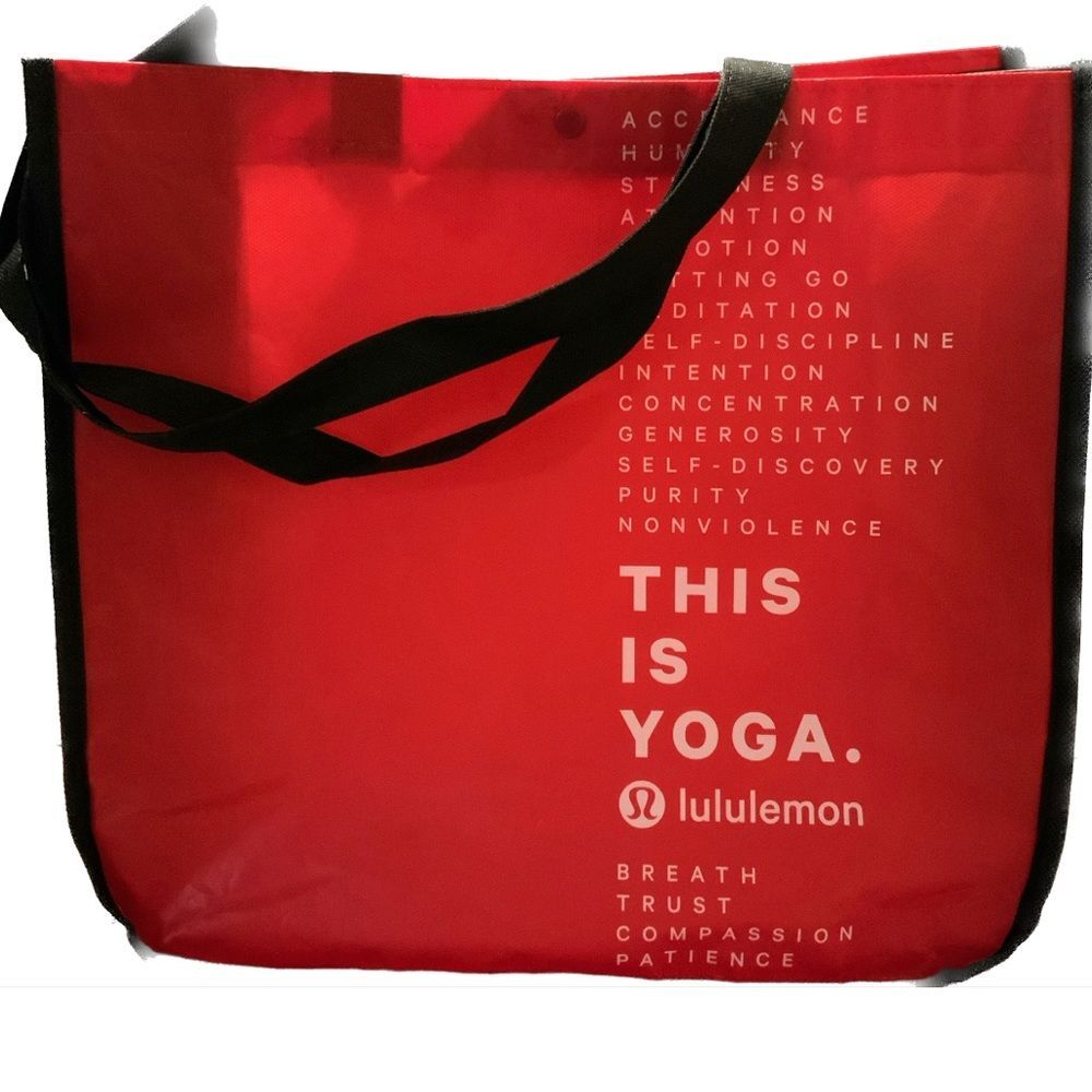 Lululemon This Is Yoga Red Tote Bag
